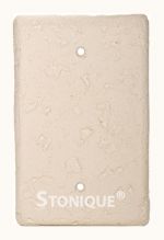 Stonique® Blank Switch Plate Cover in Biscuit